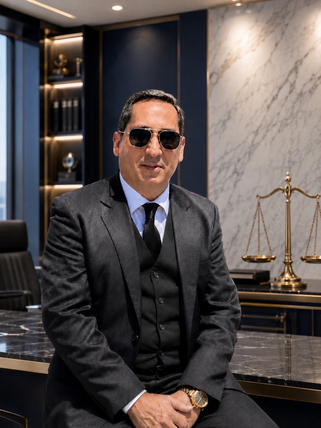 Clever Lozada con traje profesional